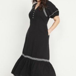 Old Navy Crinkle Crepe Maxi Swing Dress
